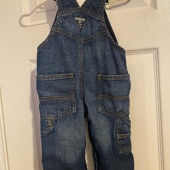 Fleece Lined Oshkosh B’Gosh Denim Overalls - Picture 4 of 8